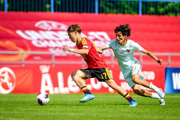UEFA Under-17 European Championship, EM, Europameisterschaft Estonia 2026 Jelle Driessen in action during the UEFA Under-17 European Championship Semifinal match between Belgium U-17 vs France U-17 national teams, Tallinn Estonia 04.06.2026 Tallinn Kadrioru Stadium Estonia Copyright: xMaurixLevandix