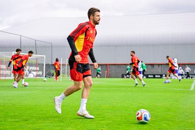 Belgian national football team - FIFA World Cup, WM, Weltmeisterschaft, Fussball 2026 - media activities 04 06 2026 TUBIZE, BELGIUM - JUNE 04 : Mechele Brandon defender of Belgium pictured during a training session at the training grounds of the Royal Belgian Football Association ahead of the FIFA World Cup 2026 on June 4, 2026 in Tubize, Belgium, 04 06 2026 Tubize Belgium  Copyright: xJanxDexMeuleneirx