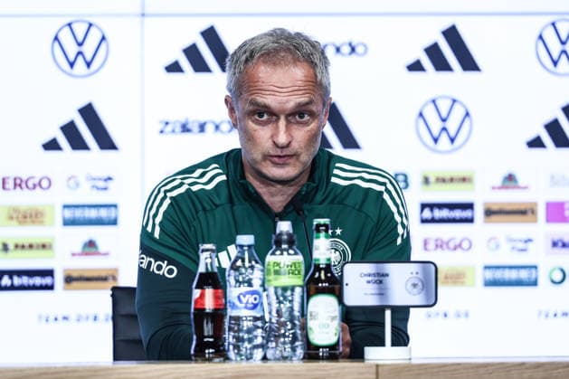 Fussball, WM-Qualifikation Europa (Frauen) Saison 2026 Abschluss Pressekonferenz Deutschland vor dem Spiel gegen Norwegen 04.06.2026, RheinEnergeieSTADION Christian Wück (Trainer, Deutschland) Köln RheinEnergieSTADION Nordrhein-Westfalen Deutschland
