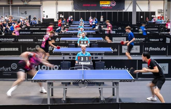 TISCHTENNIS TT-FINALS 2026 IN ERFURT ** NUR FÜR REDAKTIONELLE ZWECKE ** EDITORIAL USE ONLY **<p>04 06 2026-Erfurt: 94. Nationale Deutsche Meisterschaften Damen Herren im Rahmen der Deutschen TT-Finals Deutsche Meisterschaften Jugend 19 im Foto: Feature ( Deutschland Thueringen Erfurt Copyright: SaschaxFromm