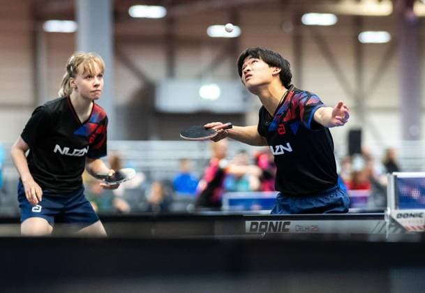 TISCHTENNIS TT-FINALS 2026 IN ERFURT ** NUR FÜR REDAKTIONELLE ZWECKE ** EDITORIAL USE ONLY **<p>04 06 2026-Erfurt: 94. Nationale Deutsche Meisterschaften Damen Herren im Rahmen der Deutschen TT-Finals Deutsche Meisterschaften Jugend 19 Mixed im Foto: Faustyna Stefanska (SV SCHOTT Jena) Kaito Ishida (SV SCHOTT Jena) ( Deutschland Thueringen Erfurt Copyright: SaschaxFromm