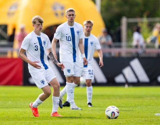 260604 Eetu Turkki of Finland during the under-21 International Friendly, Länderspiel, Nationalmannschaft football match between Sweden and Finland on June 4, 2026 in Kalmar. Photo: Suvad Mrkonjic BILDBYRAN COP 170 SM0468 fotboll football soccer fotball under-21 U21, U 21 sverige sweden finland bbeng Copyright: SUVADxMRKONJIC BB260604SM030