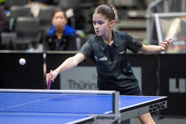 Lotto Thüringen TT-Finals Erfurt 2026 Deutsche Meisterschaften, Spielszene bei den LOTTO Thüringen TT-Finals 2026 in der Messe Erfurt: U19, Leni Heckel, TTC Berus Deutschland, Germany 20260604-_MS_3628