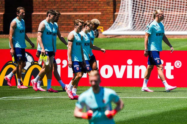 World Cup 2026 Greensboro, USA 20260604 Training with the Norwegian mens national football team at The University of North Carolina Greensboro UNCG Photo Fredrik Varfjell NTB Greensboro USA EDITORIAL USE ONLY RESTRICTED USE FOR BETTING COMPANIES  Copyright: xFredrikxVarfjellx xNTBx