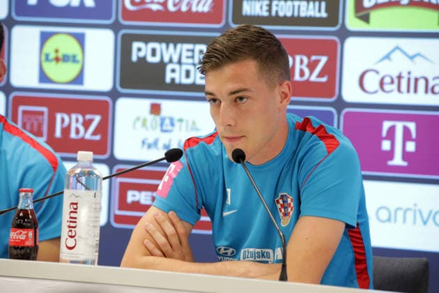 Croatia national team, Nationalteam press conference, PK, Pressekonferenz in Rijeka, Croatia Luka Sucic speaks during Croatia national team press conference at HNK Rijeka Stadium in Rijeka, Croatia on June 04, 2026. as part of pre-world cup training camp and friendly match against Slovenia.  GoranxKovacic PIXSELL