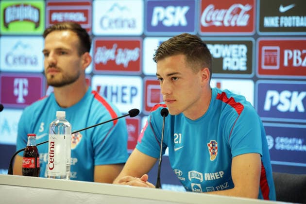 Sport Bilder des Tages Croatia national team, Nationalteam press conference, PK, Pressekonferenz in Rijeka, Croatia Luka Sucic speaks during Croatia national team press conference at HNK Rijeka Stadium in Rijeka, Croatia on June 04, 2026. as part of pre-world cup training camp and friendly match against Slovenia.  GoranxKovacic PIXSELL