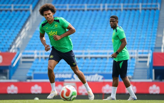 Republic of Ireland Squad Training, Stade Saputo, MontrÃ Corrie Ndaba 4 6 2026  Copyright: x INPHO RyanxByrnex RB1_4614