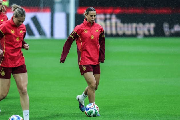 Fussball, WM-Qualifikation Europa (Frauen) Saison 2026 Abschlusstraining Deutschland vor dem Spiel gegen Norwegen 04.06.2026, RheinEnergeieSTADION Klara Buehl (Bühl, Buhl, Germany, 19) Köln RheinEnergieSTADION Nordrhein-Westfalen Deutschland