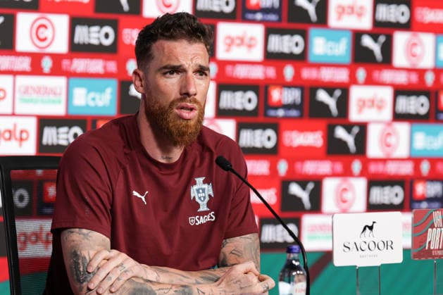 press conference, PK, Pressekonferenz of the Portuguese national football team in the football city of Oeiras - Portugal, June 4, 2026, in Alges, Portugal. goalkeeper Jose Sa (Portugal ,12) Copyright: HMBxMedia FernandoxSoares