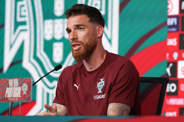 press conference, PK, Pressekonferenz of the Portuguese national football team in the football city of Oeiras - Portugal, June 4, 2026, in Alges, Portugal. goalkeeper Jose Sa (Portugal ,12) Copyright: HMBxMedia FernandoxSoares