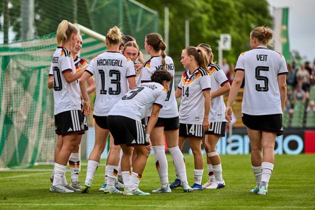 04.06.2026, GER, Frauenfußball, Internationale Testpiele, Freundschaftsspiel, 2026, Deutschland U23 - Dänemark U23 Manschaft, Deutschland, Jubel nach 1:0 Leipzig Alfred-Kunze-Sportpark Sachsen Deutschland