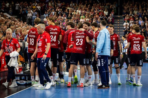 DAIKIN HBL: SG Flensburg-Handewitt vs ThSV Eisenach; 04.06.26 Team SG Flensburg-Handewitt vor dem Spiel DAIKIN HBL: SG Flensburg-Handewitt vs ThSV Eisenach, GP JOULE Arena am 04.06.26 Copyright: xBEAUTIFULxSPORTS MarioxM.xKobergx