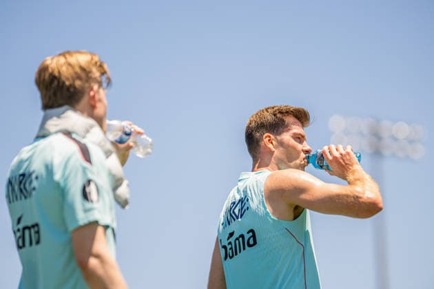 260604 Alexander Sorloth of the Norwegian national football team at a training session during day -7 of the FIFA World Cup, WM, Weltmeisterschaft, Fussball 2026 on June 4, 2026 in Greensboro. Photo: Vegard Grott BILDBYRAN kod VG VG0936 bbeng fotball football soccer fotboll fifa world cup vm fotball-vm norge norway trening träning training practice precamp pre-camp Copyright: VEGARDxGRoTT BB260604VG004
