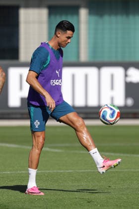 Training of the Portuguese national football team in the football city of Oeiras - Portugal, June 4, 2026, in Alges, Portugal. Cristiano Ronaldo (Portugal ,7) Copyright: HMBxMedia FernandoxSoares