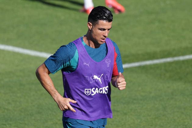 Training of the Portuguese national football team in the football city of Oeiras - Portugal, June 4, 2026, in Alges, Portugal. Cristiano Ronaldo (Portugal ,7) Copyright: HMBxMedia FernandoxSoares