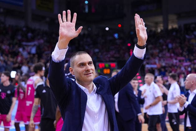 04.06.2026, xydrx, Basketball, easyCredit Basketball Bundesliga, Playoffs, Halbfinale Spiel 3, Telekom Baskets Bonn - FC Bayern München Basketball, Telekom Dome Bonn: Marko Stankovic (Cheftrainer Telekom Baskets Bonn) Copyright: HMBxMedia YannisxDreimann