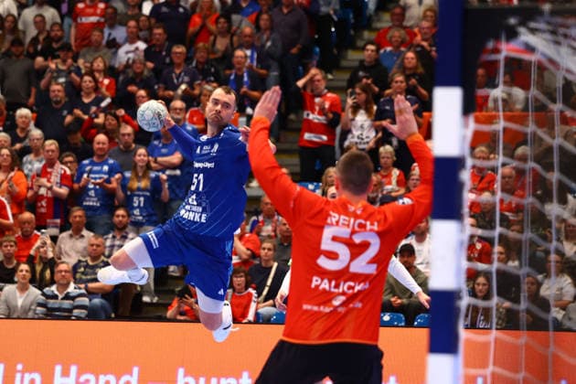 Handball I Herren I Saison 2025 2026 I Bundesliga I 33. Spieltag I HSV Hamburg - HSG Wetzlar I 04.06.2026 Casper Ulrich Mortensen (51, HSV Hamburg) Andreas Palicka (52, HSG Wetzlar) Hamburg Alsterdorfer Sporthalle Hamburg Deutschland Copyright: xLobeca RalfxHomburgx