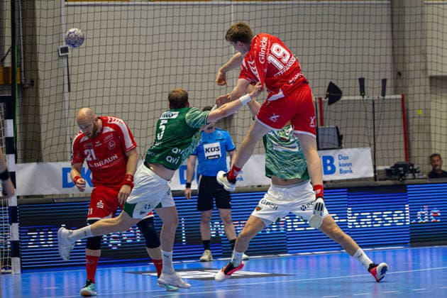 DAIKIN Handball Bundesliga, Kassel, MT Melsungen vs. Fuechse Berlin, Rothenbach-Halle Kassel; 04.06.2026 DAIKIN Handball Bundesliga, Kassel, Germany - 04.06.2026: Reynir Thor Stefansson (MT Melsungen, 19) beim Wurf, Handball Bundesliga, Spiel der MT Melsungen vs. Fuechse Berlin, Rothenbach-Halle Kassel Copyright: xBEAUTIFULxSPORTS Freudensteinx