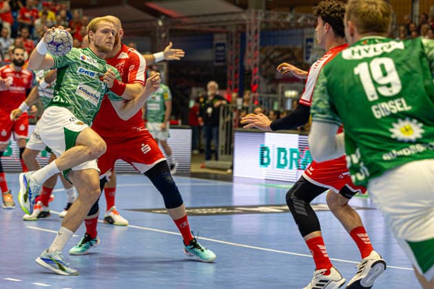 DAIKIN Handball Bundesliga, Kassel, MT Melsungen vs. Fuechse Berlin, Rothenbach-Halle Kassel; 04.06.2026 DAIKIN Handball Bundesliga, Kassel, Germany - 04.06.2026: Matthes Langhoff (Fuechse Berlin, 25) beim Wurf, Handball Bundesliga, Spiel der MT Melsungen vs. Fuechse Berlin, Rothenbach-Halle Kassel Copyright: xBEAUTIFULxSPORTS Freudensteinx