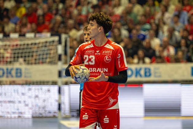 DAIKIN Handball Bundesliga, Kassel, MT Melsungen vs. Fuechse Berlin, Rothenbach-Halle Kassel; 04.06.2026 DAIKIN Handball Bundesliga, Kassel, Germany - 04.06.2026: Martl Soler (MT Melsungen, 23) am Ball, Handball Bundesliga, Spiel der MT Melsungen vs. Fuechse Berlin, Rothenbach-Halle Kassel Copyright: xBEAUTIFULxSPORTS Freudensteinx