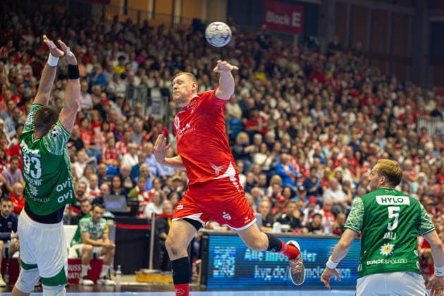 DAIKIN Handball Bundesliga, Kassel, MT Melsungen vs. Fuechse Berlin, Rothenbach-Halle Kassel; 04.06.2026 DAIKIN Handball Bundesliga, Kassel, Germany - 04.06.2026: Dainis Kristopans (MT Melsungen, 10) beim Wurf, Handball Bundesliga, Spiel der MT Melsungen vs. Fuechse Berlin, Rothenbach-Halle Kassel Copyright: xBEAUTIFULxSPORTS Freudensteinx