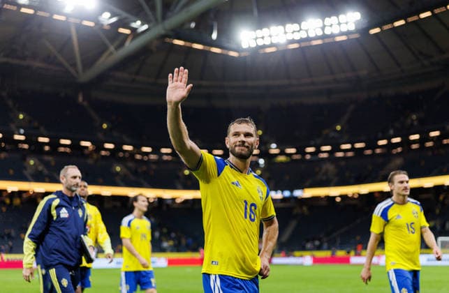 260604 Jesper Karlström of Sweden after the International Friendly, Länderspiel, Nationalmannschaft football match between Sweden and Greece on June 4, 2026 in Stockholm. Photo: Maxim Thore BILDBYRAN kod MT JM0822 bbeng fotboll football soccer fotball träningslandskamp international friendly sverige sweden sverige a grekland greece Copyright: MAXIMxTHORE BB260604MT080
