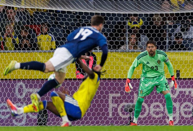 260604 Goalkeeper Kristoffer Nordfeldt of Sweden during the International Friendly, Länderspiel, Nationalmannschaft football match between Sweden and Greece on June 4, 2026 in Stockholm. Photo: Maxim Thore BILDBYRAN kod MT JM0822 bbeng fotboll football soccer fotball träningslandskamp international friendly sverige sweden sverige a grekland greece Copyright: MAXIMxTHORE BB260604MT095
