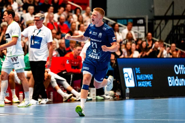 04.06.2026, xdobgx, Handball Daikin HBL, Handball Verein Hamburg - HSG Wetzlar v.l. Frederik Bo Andersen (Handball Sport Verein Hamburg, 21) Jubel, Torjubel, jubelt ueber das Tor, celebrate the goal, celebration Hamburg