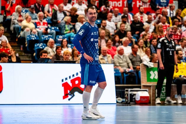 04.06.2026, xdobgx, Handball Daikin HBL, Handball Verein Hamburg - HSG Wetzlar v.l. Casper Ulrich Mortensen (Handball Sport Verein Hamburg, 51) Freisteller, Einzelbild, Ganzkoerper lächelnd, freundlicher Gesichtsausdruck, smiling, friendly expression Hamburg