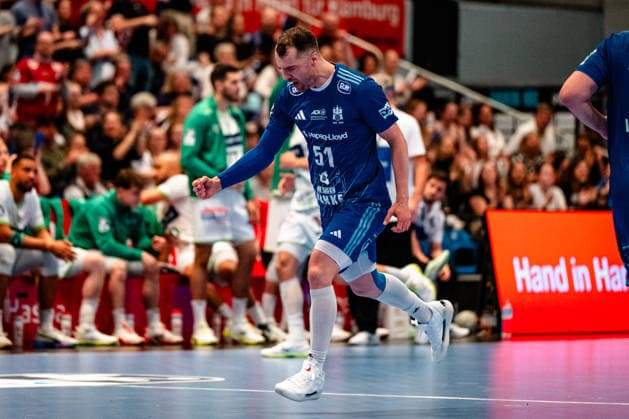 04.06.2026, xdobgx, Handball Daikin HBL, Handball Verein Hamburg - HSG Wetzlar v.l. Casper Ulrich Mortensen (Handball Sport Verein Hamburg, 51) Jubel, Torjubel, jubelt ueber das Tor, celebrate the goal, celebration Hamburg