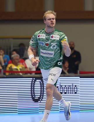 GER HBL Saison 2025 2026 MT Melsungen vs. FÜCHSE Berlin, 04.06.26, ROTHENBACH-HALLE, Kassel Matthes LANGHOFF (Füchse Berlin 25), Faust, Emotion, Jubel nach Torerfolg