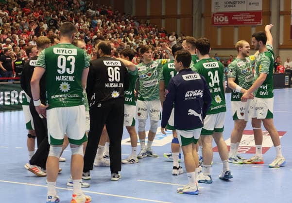 GER HBL Saison 2025 2026 MT Melsungen vs. FÜCHSE Berlin, 04.06.26, ROTHENBACH-HALLE, Kassel nach dem Abpfiff, Team FÜCHSE Berlin