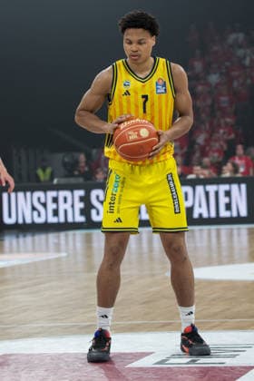 Bamberg, Deutschland 04. Juni 2026: 1. BBL Playoff Halbfinale - 2025 2026 - Sp. 3 - Bamberg Baskets gegen Alba Berlin Im Bild: Jack Kayil (Berlin) einzeln beim Freiwurf Brose Arena Bayern Copyright: xFotostandx xSchmittx