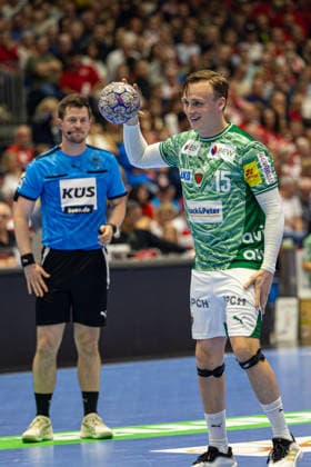 DAIKIN Handball Bundesliga, Kassel, MT Melsungen vs. Fuechse Berlin, Rothenbach-Halle Kassel; 04.06.2026 DAIKIN Handball Bundesliga, Kassel, Germany - 04.06.2026: Tobias Scholberg Grondahl (Füchse Berlin, 15) beim Wurf, Handball Bundesliga, Spiel der MT Melsungen vs. Fuechse Berlin, Rothenbach-Halle Kassel Copyright: xBEAUTIFULxSPORTS Freudensteinx