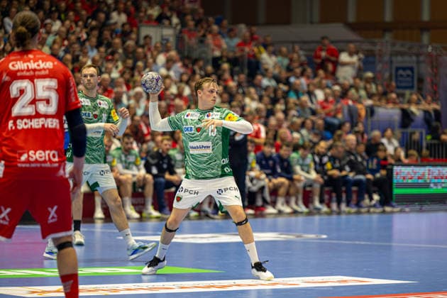 DAIKIN Handball Bundesliga, Kassel, MT Melsungen vs. Fuechse Berlin, Rothenbach-Halle Kassel; 04.06.2026 DAIKIN Handball Bundesliga, Kassel, Germany - 04.06.2026: Tobias Scholberg Grondahl (Füchse Berlin, 15) beim Wurf, Handball Bundesliga, Spiel der MT Melsungen vs. Fuechse Berlin, Rothenbach-Halle Kassel Copyright: xBEAUTIFULxSPORTS Freudensteinx