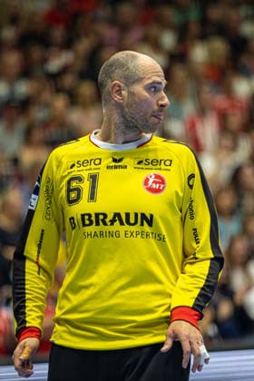 DAIKIN Handball Bundesliga, Kassel, MT Melsungen vs. Fuechse Berlin, Rothenbach-Halle Kassel; 04.06.2026 DAIKIN Handball Bundesliga, Kassel, Germany - 04.06.2026: Laszlo Bartucz (MT Melsungen, 61), Handball Bundesliga, Spiel der MT Melsungen vs. Fuechse Berlin, Rothenbach-Halle Kassel Copyright: xBEAUTIFULxSPORTS Freudensteinx