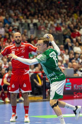 DAIKIN Handball Bundesliga, Kassel, MT Melsungen vs. Fuechse Berlin, Rothenbach-Halle Kassel; 04.06.2026 DAIKIN Handball Bundesliga, Kassel, Germany - 04.06.2026: Tobias Scholberg Grondahl (Füchse Berlin, 15) beim Wurf, Handball Bundesliga, Spiel der MT Melsungen vs. Fuechse Berlin, Rothenbach-Halle Kassel Copyright: xBEAUTIFULxSPORTS Freudensteinx