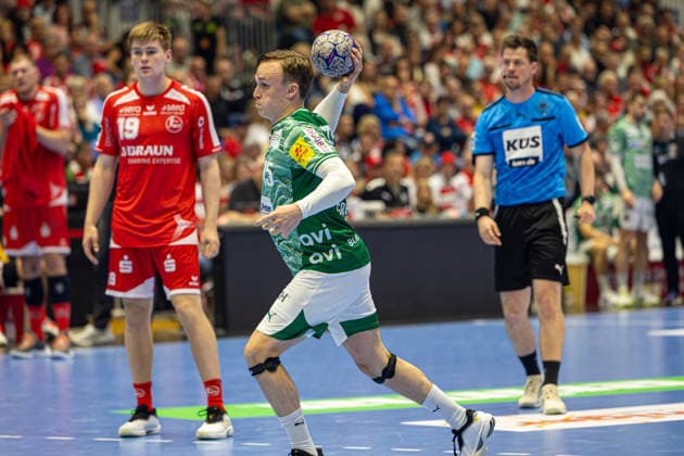 DAIKIN Handball Bundesliga, Kassel, MT Melsungen vs. Fuechse Berlin, Rothenbach-Halle Kassel; 04.06.2026 DAIKIN Handball Bundesliga, Kassel, Germany - 04.06.2026: Tobias Scholberg Grondahl (Füchse Berlin, 15) beim Wurf, Handball Bundesliga, Spiel der MT Melsungen vs. Fuechse Berlin, Rothenbach-Halle Kassel Copyright: xBEAUTIFULxSPORTS Freudensteinx