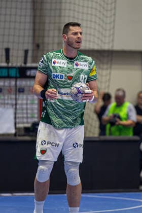 DAIKIN Handball Bundesliga, Kassel, MT Melsungen vs. Fuechse Berlin, Rothenbach-Halle Kassel; 04.06.2026 DAIKIN Handball Bundesliga, Kassel, Germany - 04.06.2026: Hans Lindberg (Fuechse Berlin, 93) am Ball, Handball Bundesliga, Spiel der MT Melsungen vs. Fuechse Berlin, Rothenbach-Halle Kassel Copyright: xBEAUTIFULxSPORTS Freudensteinx