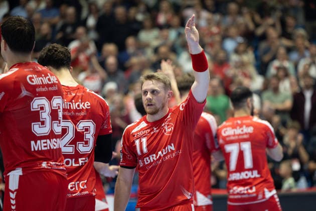 DAIKIN Handball Bundesliga, Kassel, MT Melsungen vs. Fuechse Berlin, Rothenbach-Halle Kassel; 04.06.2026 DAIKIN Handball Bundesliga, Kassel, Germany - 04.06.2026: Die Spieler nach dem Spiel, Handball Bundesliga, Spiel der MT Melsungen vs. Fuechse Berlin, Rothenbach-Halle Kassel Copyright: xBEAUTIFULxSPORTS Freudensteinx