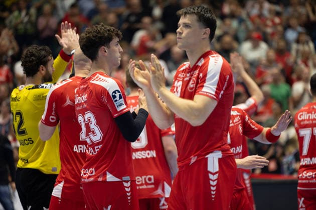 DAIKIN Handball Bundesliga, Kassel, MT Melsungen vs. Fuechse Berlin, Rothenbach-Halle Kassel; 04.06.2026 DAIKIN Handball Bundesliga, Kassel, Germany - 04.06.2026: Die Spieler nach dem Spiel, Handball Bundesliga, Spiel der MT Melsungen vs. Fuechse Berlin, Rothenbach-Halle Kassel Copyright: xBEAUTIFULxSPORTS Freudensteinx