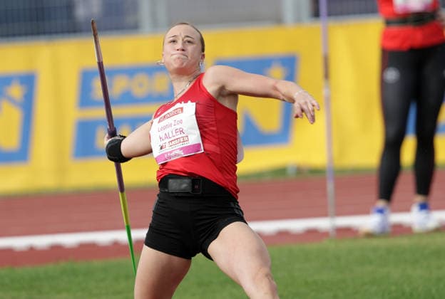 ATHLETICS - Liese Prokop Memorial ST. POELTEN,,04.JUN.26 - ATHLETICS - Liese Prokop Memorial, javelin throw, women. Image shows Leonie Zoe Haller (AUT).  GEPAxpictures xWalterxLuger