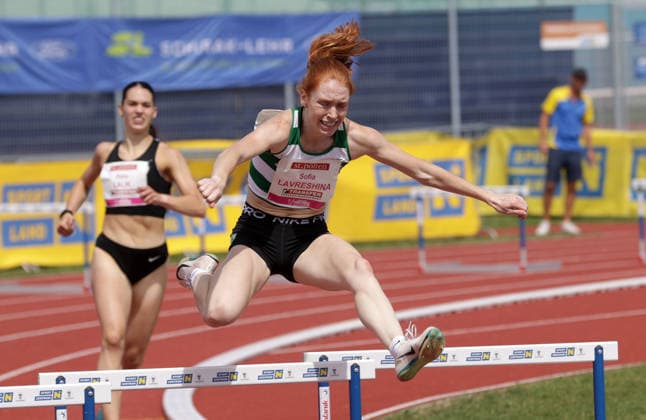 ATHLETICS - Liese Prokop Memorial ST. POELTEN,,04.JUN.26 - ATHLETICS - Liese Prokop Memorial, 100m hurdles, women. Image shows Sofia Lavreshina (POR).  GEPAxpictures xWalterxLuger