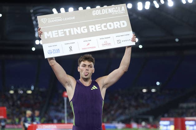 ATHLETICS - Athletics Internationals - Golden Gala Pietro Mennea - Wanda Diamond League Photo by IPA ABACAPRESS.COM85327896 - ROME, Italy - June 4, 2026: Trey CUNNINGHAM win during Men s 110 Metres Hurdles The world s top track and field athletes compete at the Golden Gala Pietro Mennea at Rome s Olympic Stadium, the fifth stop of the 2026 Wanda Diamond League season. The prestigious meeting brings together international stars for an evening of elite performances in one of athletics most iconic events. Roma Italy  Copyright: xIPAxSport ABACAx