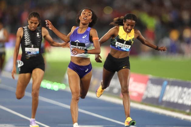 ATHLETICS - Athletics Internationals - Golden Gala Pietro Mennea - Wanda Diamond League Photo by IPA ABACAPRESS.COM85327784 - ROME, Italy - June 4, 2026: Likina AMEBAW win Women s 5000 Metres. The world s top track and field athletes compete at the Golden Gala Pietro Mennea at Rome s Olympic Stadium, the fifth stop of the 2026 Wanda Diamond League season. The prestigious meeting brings together international stars for an evening of elite performances in one of athletics most iconic events. Roma Italy  Copyright: xIPAxSport ABACAx