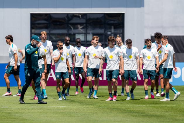 SOCCER AUSTRALIA TRAINING, The Socceroos squad during practice at the Soccerroos facility at the Oakland Roots Sports Club in Alameda, California, United States, Thursday, June 4, 2026. ( NO ARCHIVING Alameda California United States  Copyright: xJasonxHenryx 20260605190691875700