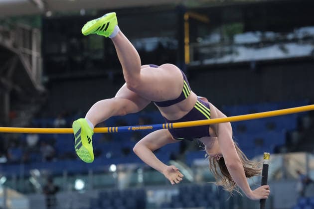 2026 Wanda Diamond League - Golden Gala Pietro Mennea Olivia McTaggart of New Zealand competes in the women s pole vault event during the Golden Gala Pietro Mennea, the fourth stage of the 17th edition of the Wanda Diamond League at Olympic Stadium in Rome, Italy, on June 4, 2026. Rome Italy Italy  Copyright: xRobertoxTommasinix originalFilename:tommasini-wandadia260604_npqhW.jpg