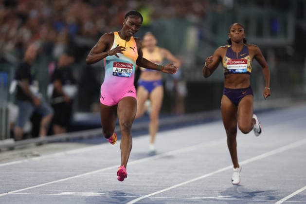 ATHLETICS - Athletics Internationals - Golden Gala Pietro Mennea - Wanda Diamond League Photo by IPA ABACAPRESS.COM85328198 - ROME, Italy - June 4, 2026: Julien ALFRED win Women s 200 Metres The world s top track and field athletes compete at the Golden Gala Pietro Mennea at Rome s Olympic Stadium, the fifth stop of the 2026 Wanda Diamond League season. The prestigious meeting brings together international stars for an evening of elite performances in one of athletics most iconic events. Roma Italy  Copyright: xIPAxSport ABACAx
