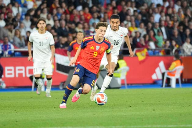 Spain v Irak friendly match Mundial 2026 Gavi of Spain during the friendly match Mundial 2026 between Spain and Iraq played at the Riazor Stadium in A Coruna, Spain on June 4, 2026. A Coruna Galicia Spain Futbol Copyright: xAgenciaxLOFx