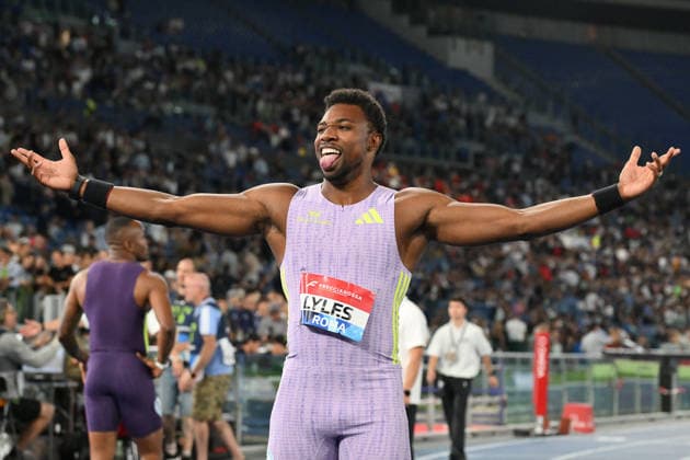 IPA85332782 - LYLES Noah USA 100m Men during the match of Wanda Diamond League-Golden Gala Pietro Mennea 2026 at the Olimpico Stadium on June 4, 2026 in Rome, Lazio. during Golden Gala Pietro Mennea - Wanda Diamond League, International Athletics game in Rome, Italy, June 04 2026  Copyright: xRobertoxRamaccia IPAxSportx xx 85332782
